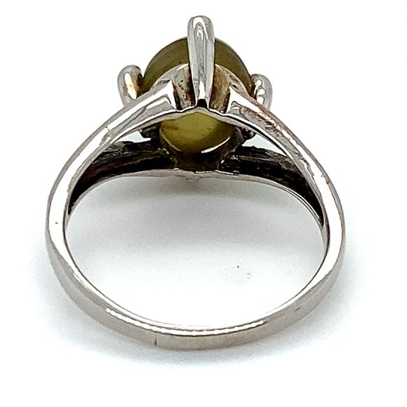 Cats Eye Apatite 2.80ct Solid 925 Silver Ring - Picture 4 of 5